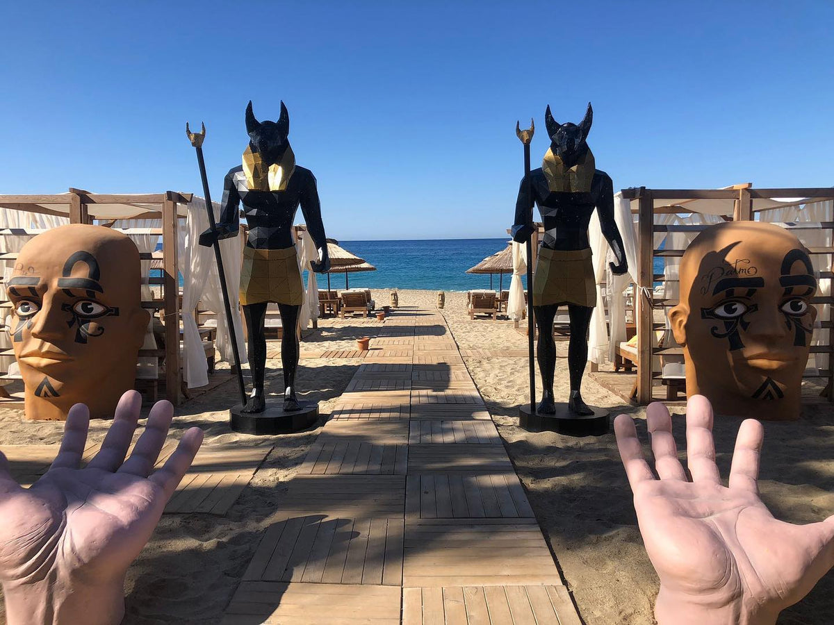 Geometric Anubis Sculptures