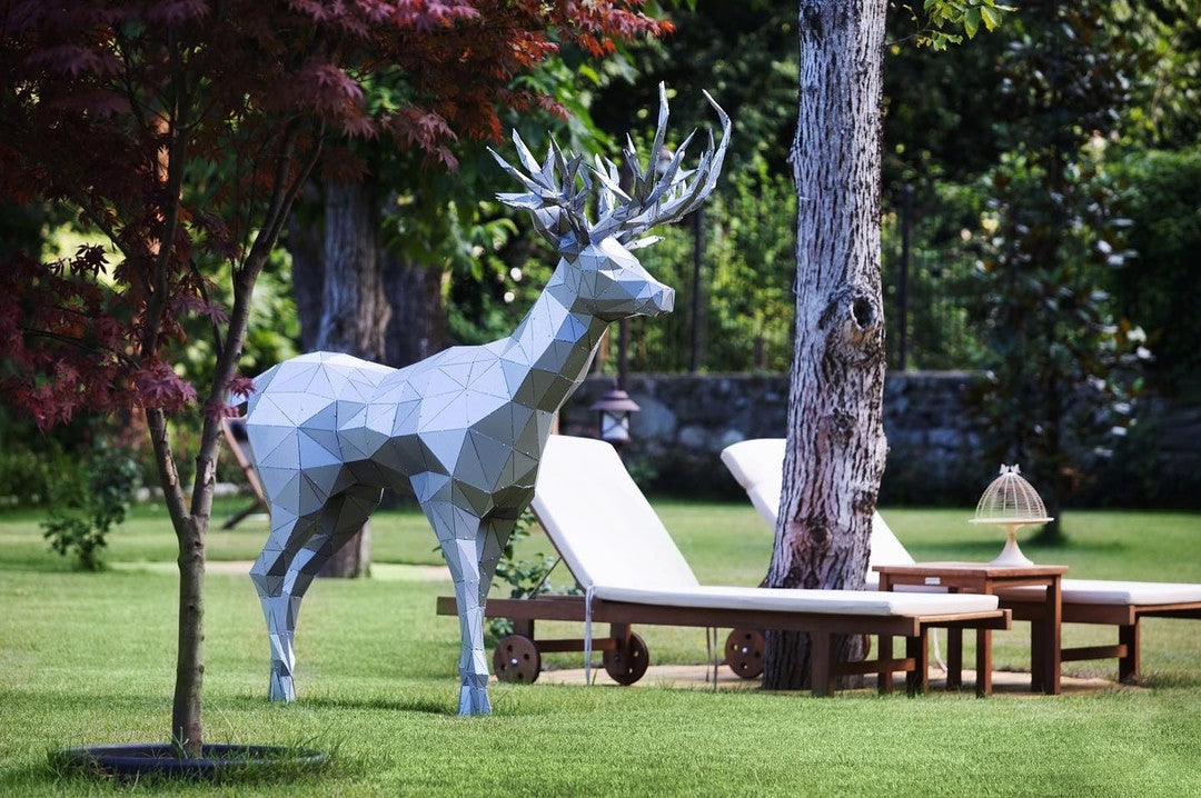 Geometric Stag Sculpture