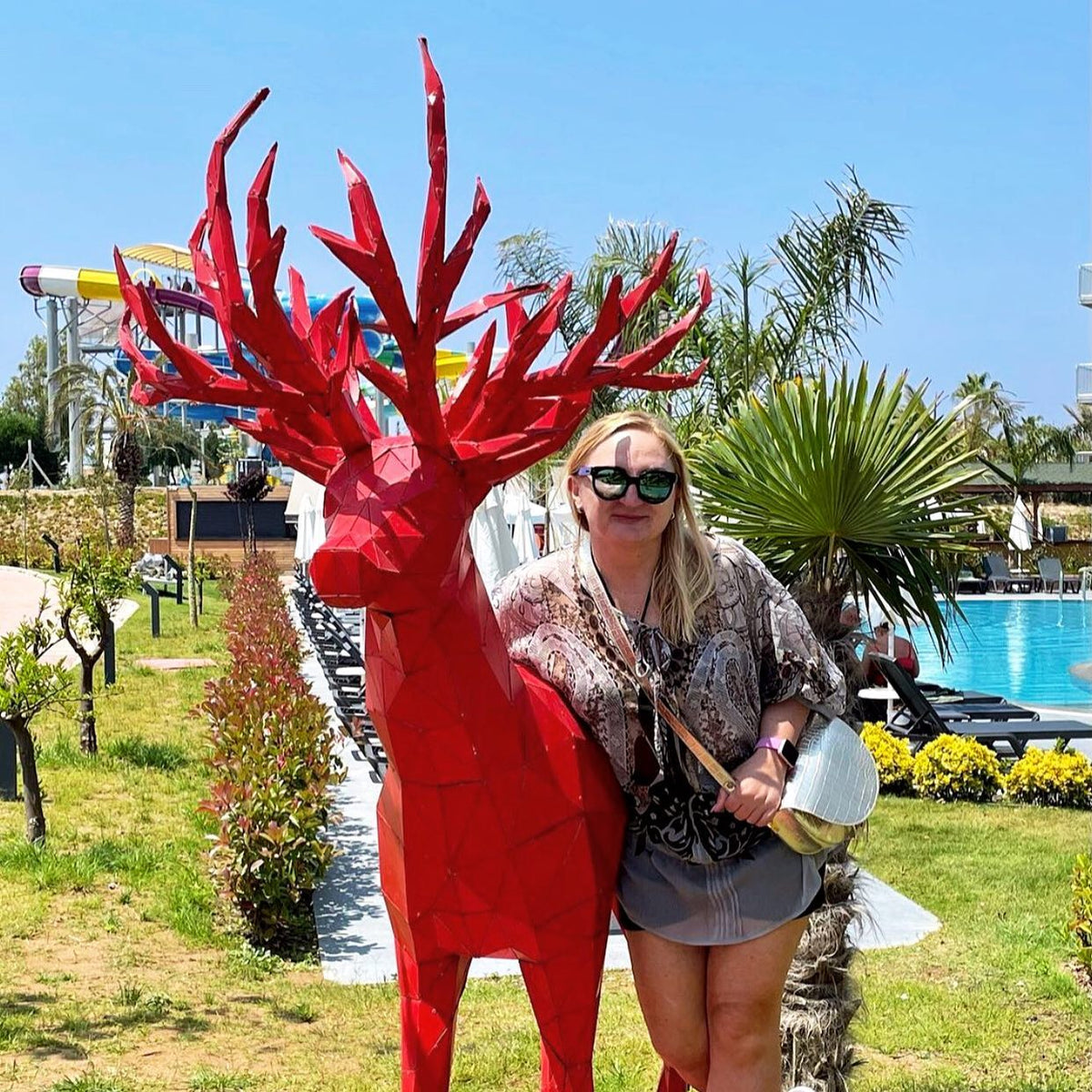 Geometric Stag Sculptures