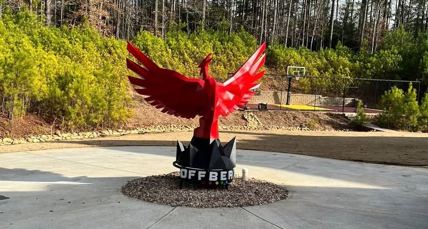 Geometric Phoenix Sculpture