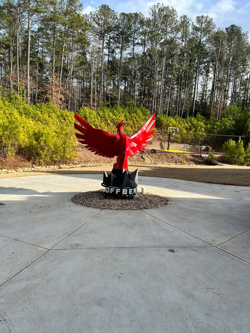 Geometric Phoenix Sculpture