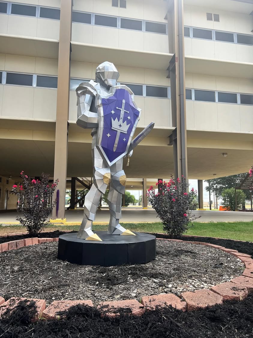 Custom Geometric Knight Sculpture