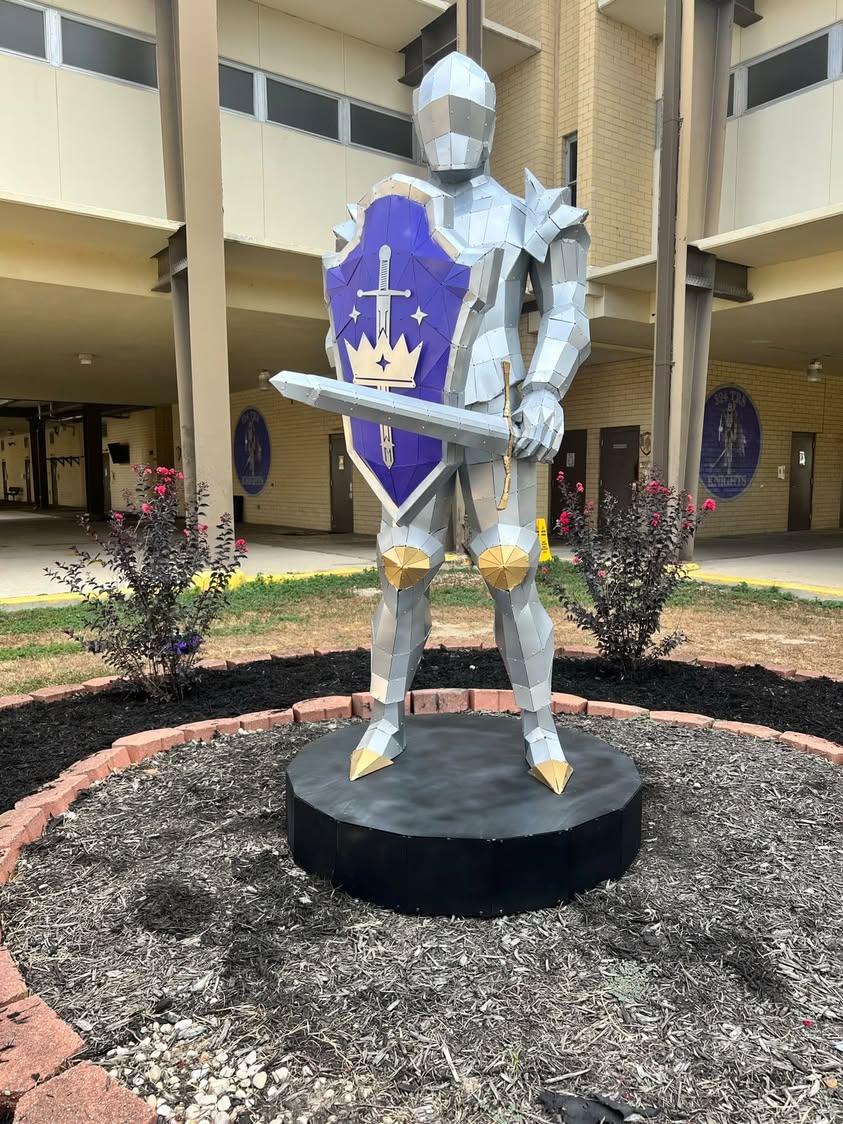 Custom Geometric Knight Sculpture