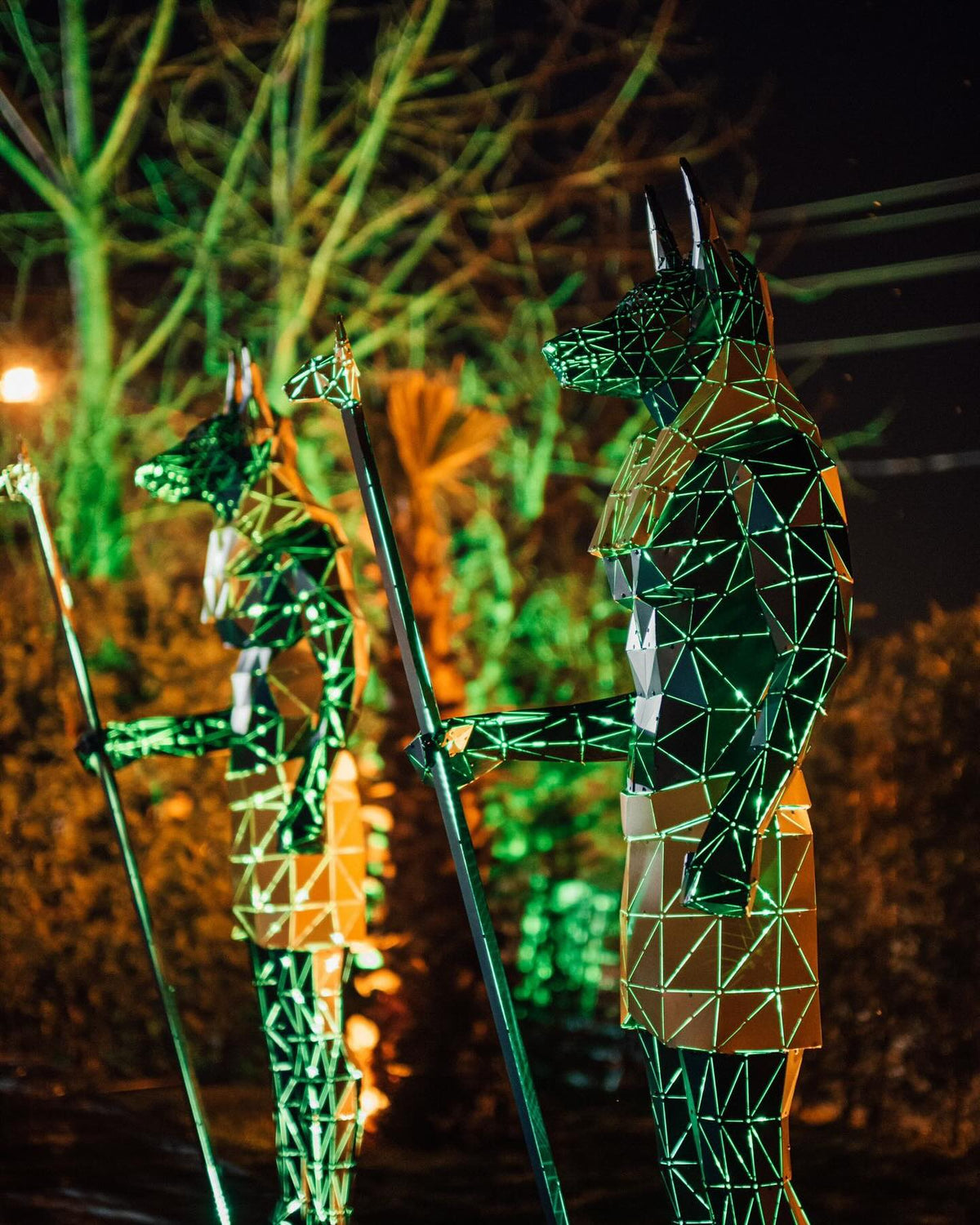Geometric Anubis Sculptures