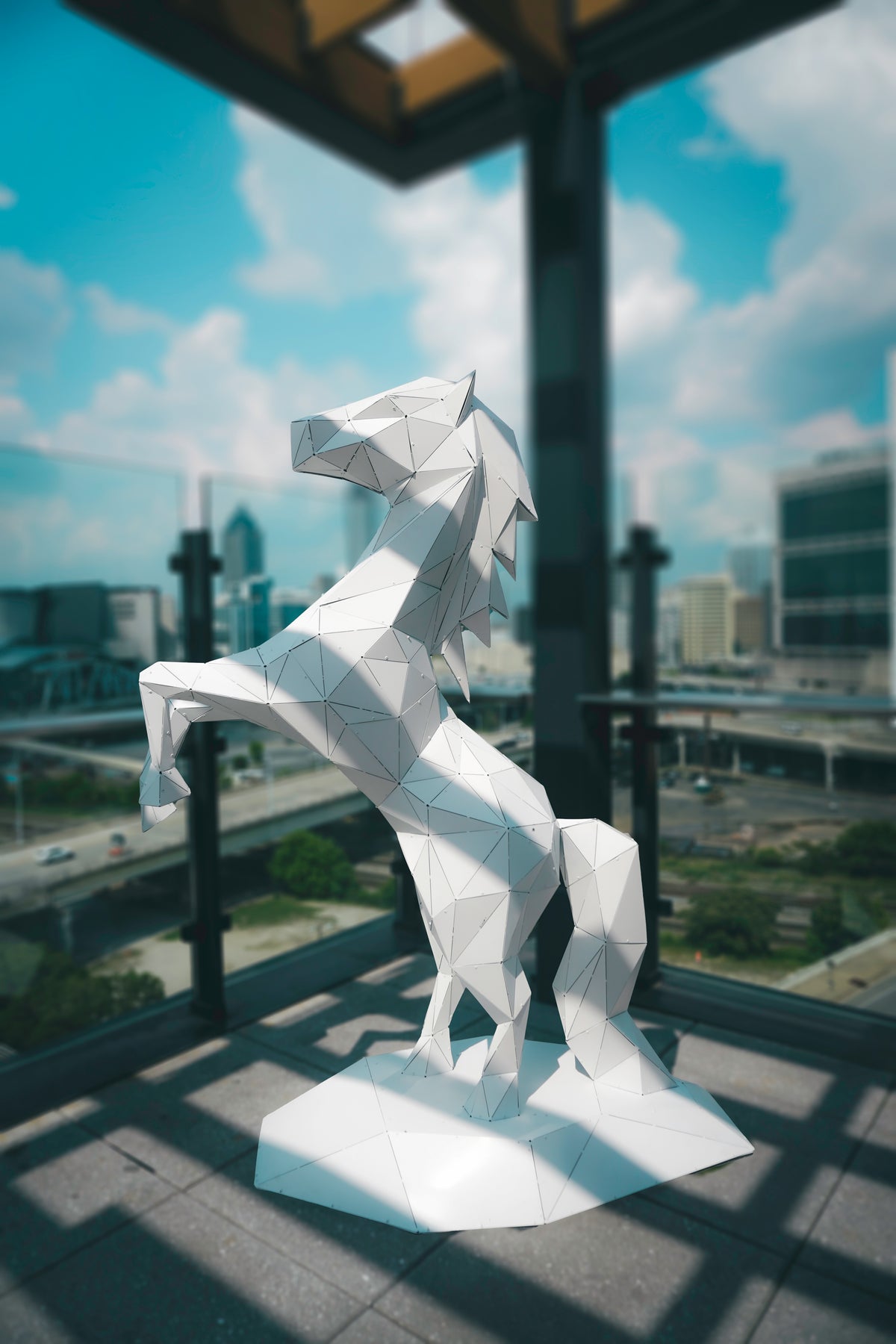 Geometric Horse Sculpture