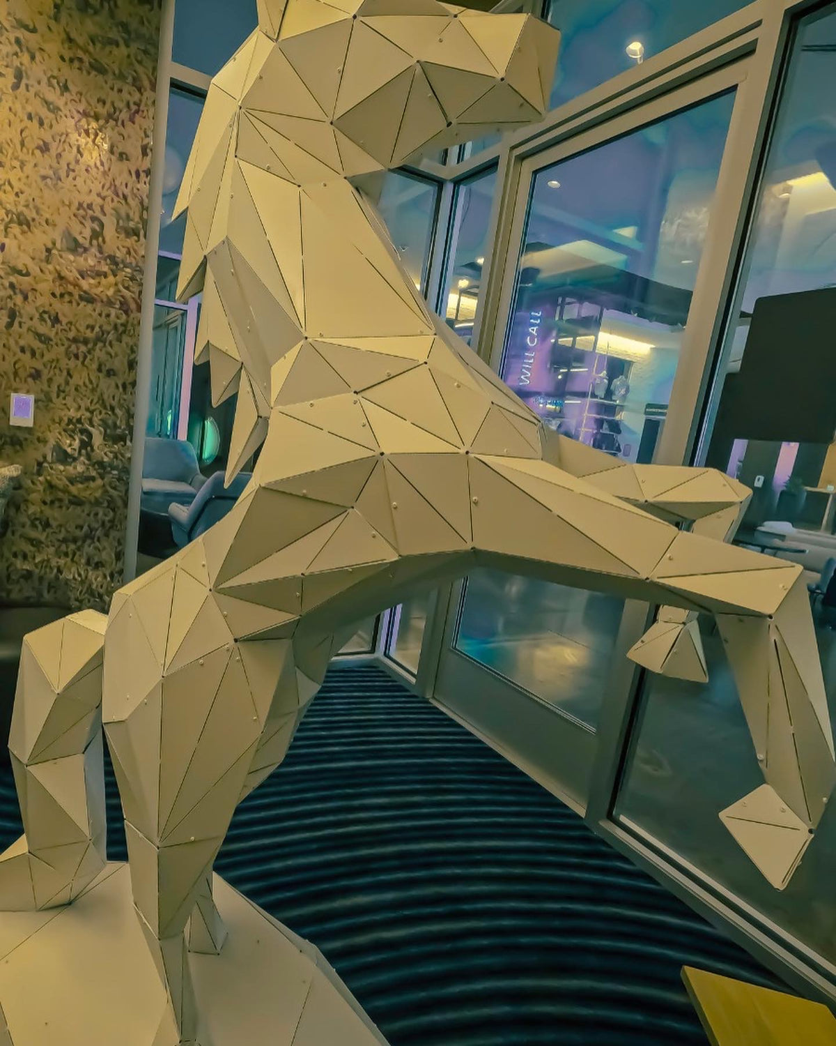 Geometric Horse Sculpture