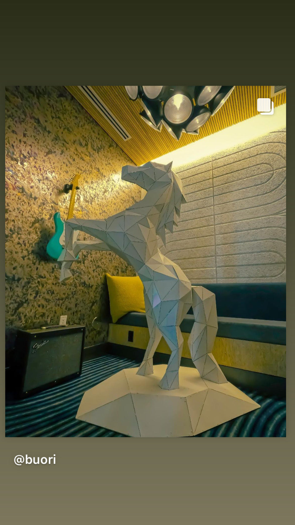 Geometric Horse Sculpture