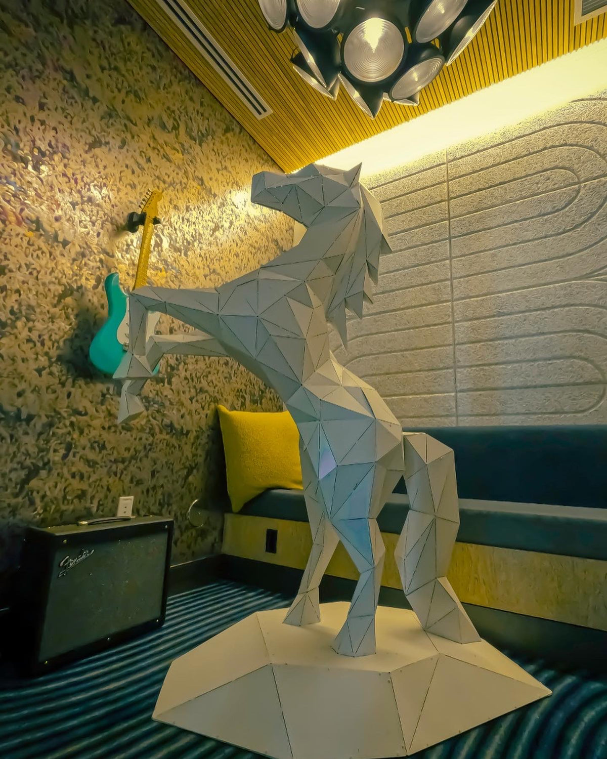 Geometric Horse Sculpture